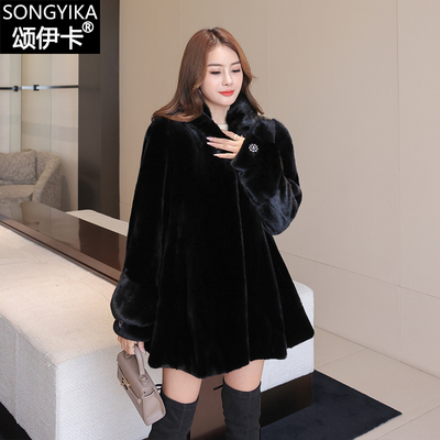 颂伊卡2025新款进口貂皮大衣