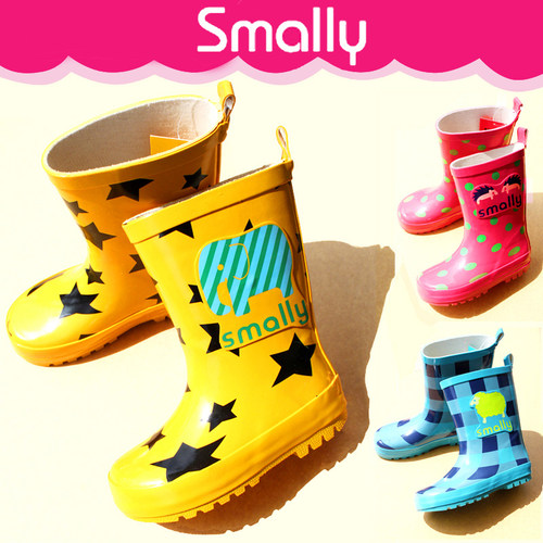 smally加厚防滑小孩学生儿童雨鞋