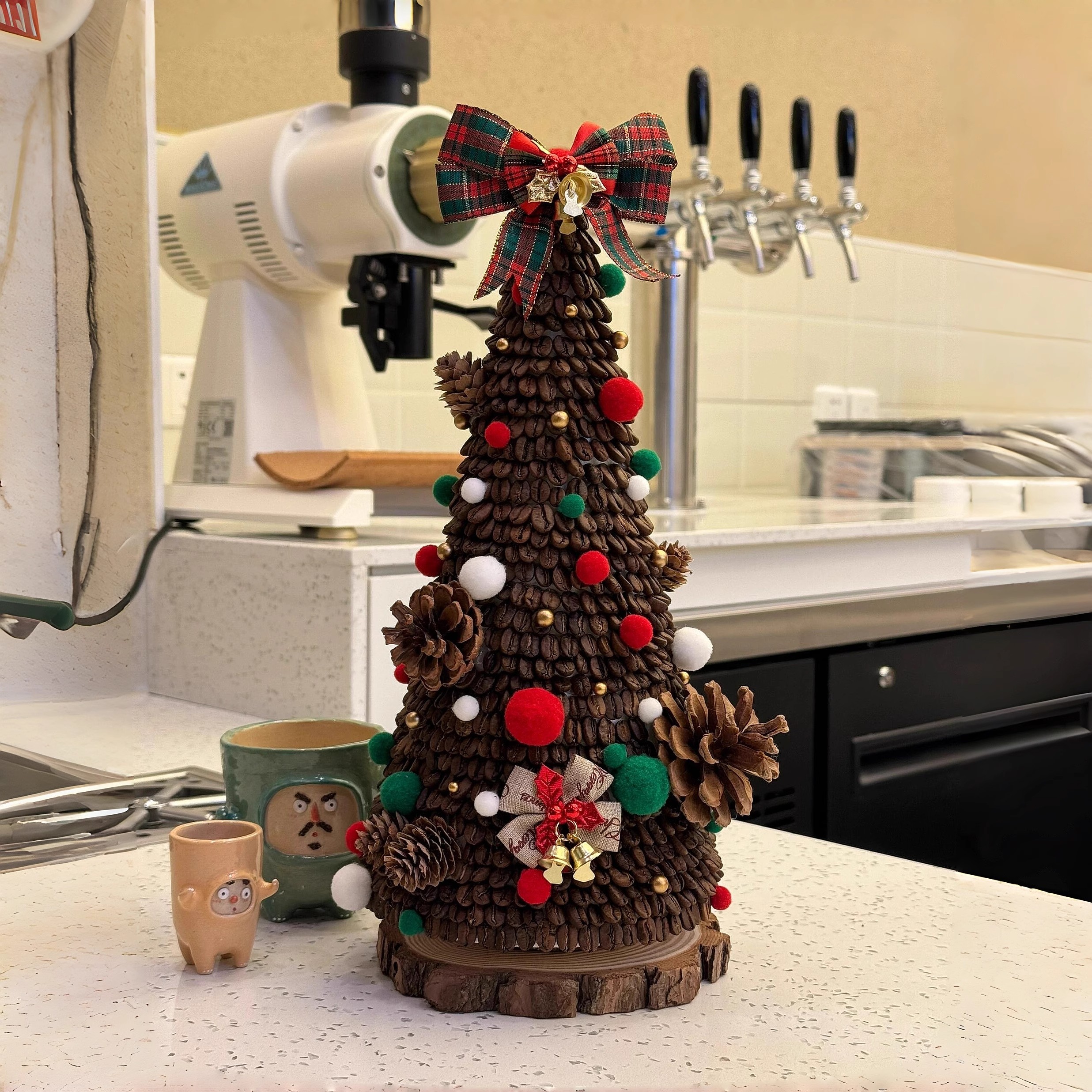 咖啡豆圣诞树diy材料包