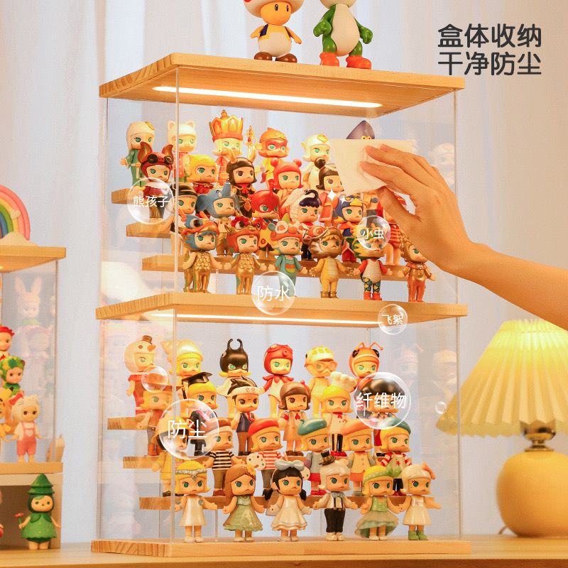 亚克力展示架带灯阶梯充