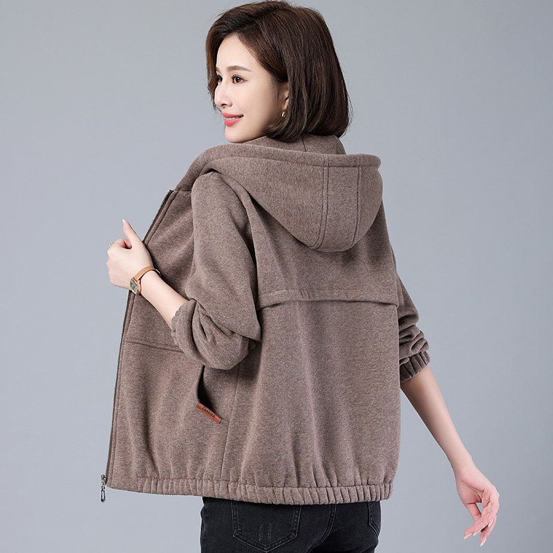 开衫卫衣女宽松2025春秋新款中老年休闲妈妈装大码开衫加厚短外套,女装/女士精品,中老年女装,淘宝优惠券,粉丝福利购,淘宝优惠卷