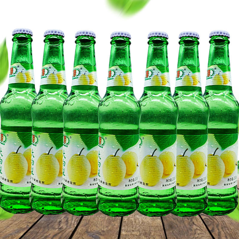东北旺仔大白梨汽水老式大白梨汽水80后怀旧玻璃瓶果味饮料500ml