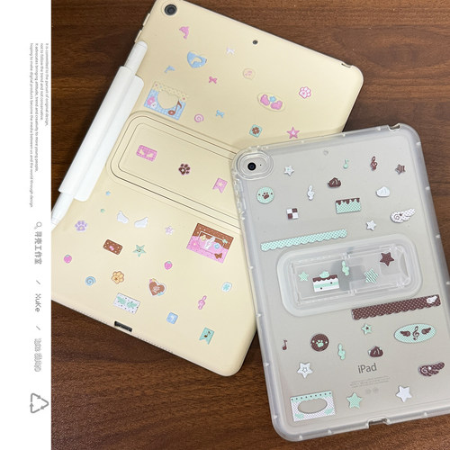 寻壳适用薄巧音符可调节透明苹果三星华为2026ipadpro保护套平板Air34578壳第十代12.9寸小米Matepad女可爱白