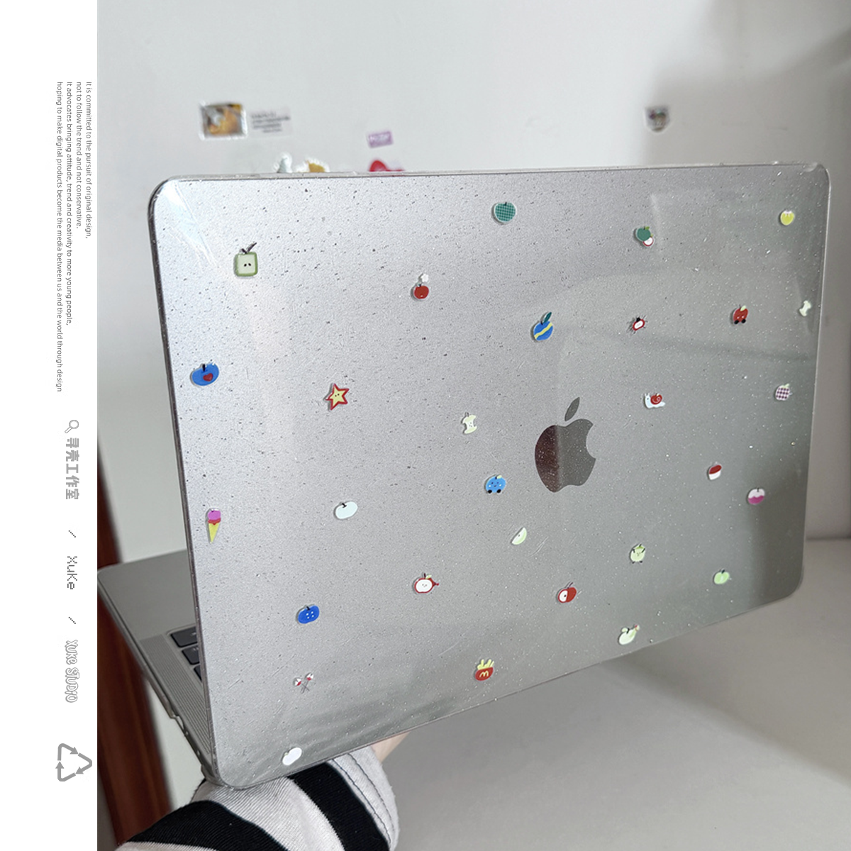 ins韩风彩色苹果025款适用macbookair保护壳13.6寸m4/macbookpro套15笔记本电脑14寸16键盘膜air透明简约可爱