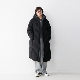 超厚实保暖90%白鸭绒填充中长款羽绒服女连帽宽松冬季新款面包服