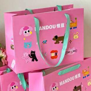 小红书同款童装店手提袋纸袋 韩版小众风格