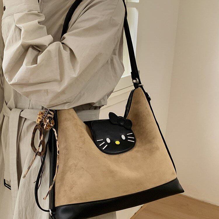 卡通款2026新款通用三用女包通勤包托特包单肩斜挎包双肩包旅行包