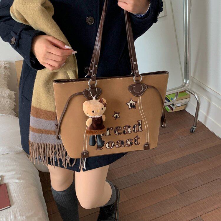 女逛街背包冬季新款通用款女包百搭小清新通勤包托特包单肩手提包