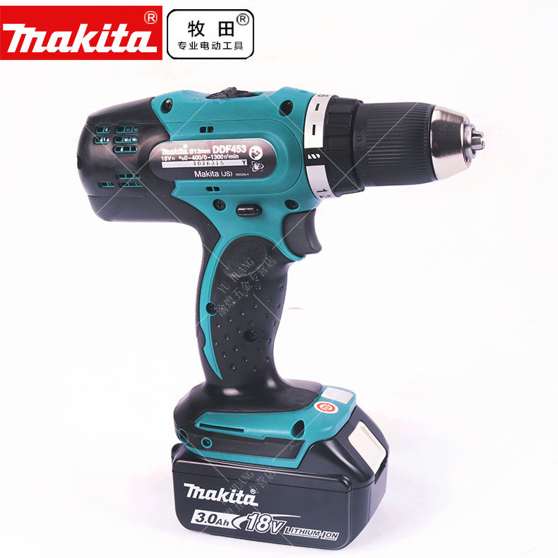 MAKITA 18V 충전식 임팩트 드릴 가정용 전기 드릴 권총 드릴 전기 스크루 드라이버 DDF453SFJ|DHP453
