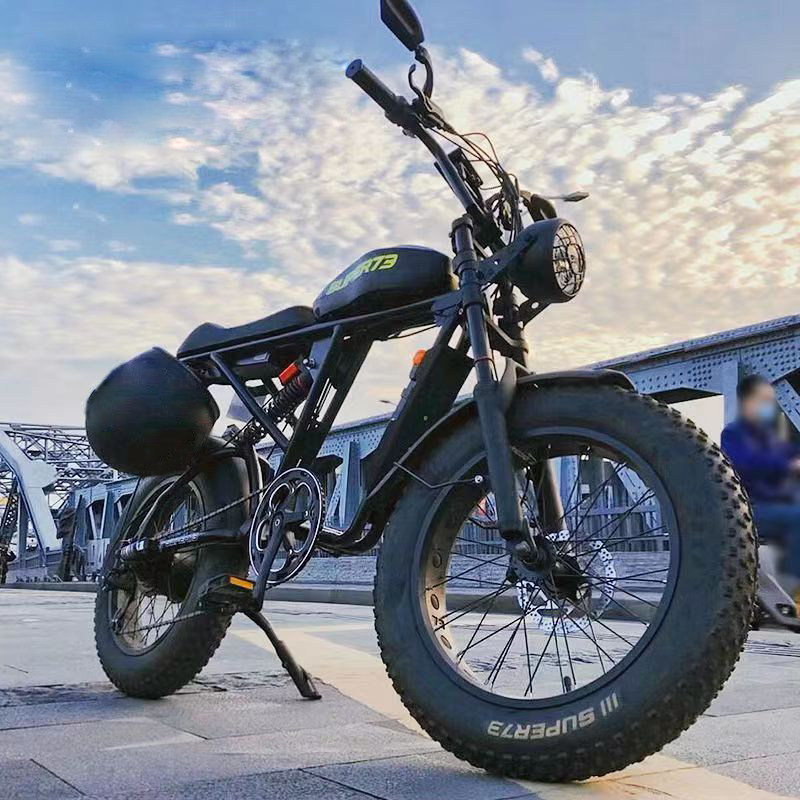 super73同款s1s2rx复古电动车越野助力雪地车宽胎公路电动自行车