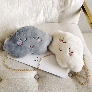 日系可爱少女心毛绒云朵包