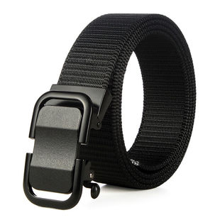 帆布男士休闲皮带自动扣滚轴中青年商务简约军训大码牛仔工装裤带