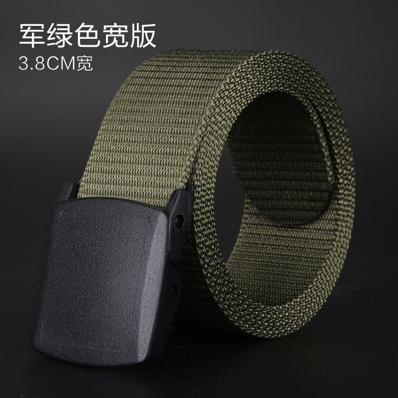 Canvas belts, men's and women's belts, youth without metal, tactical military training, automatic buckle, casual jeans, outdoor thumbnail 6