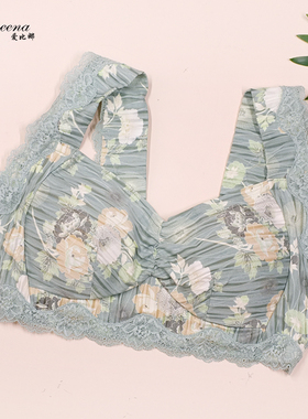 爱比娜无痕全罩杯印花文胸无钢圈调整型收副乳薄款胸罩DK199-1