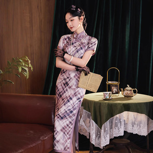 2025年春夏新款改良旗袍日常文艺气质长款高端优雅苏式旗袍可