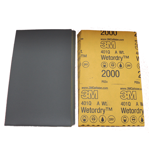 3M P1500 美纹砂纸 补漆笔划痕修复搭配用 磨光用细砂纸 200张/盒