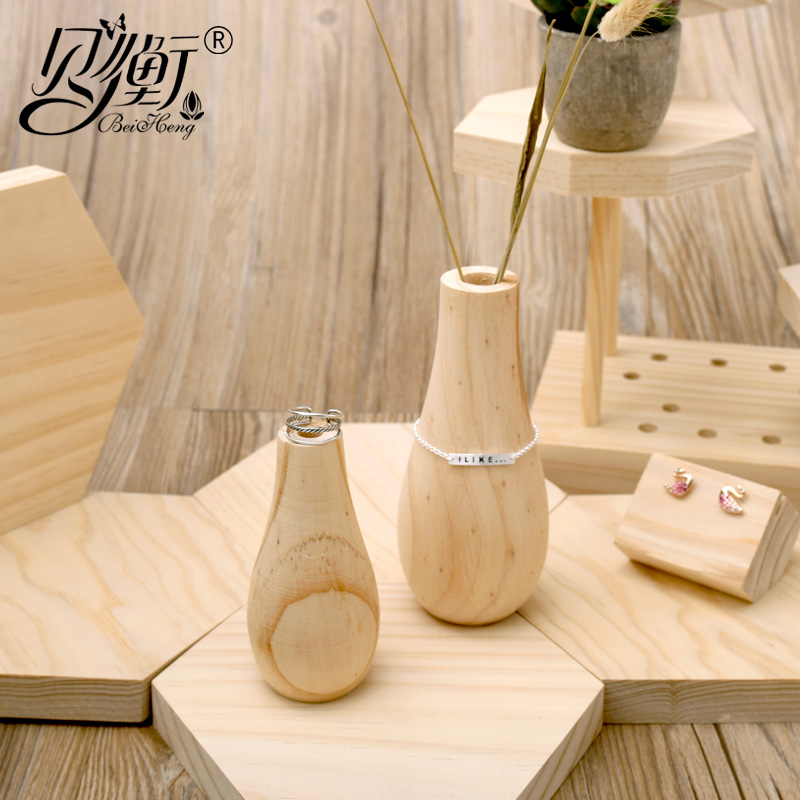 实木创意花瓶