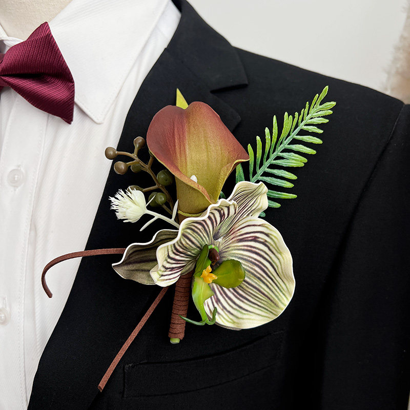 田园风蝴蝶兰马蹄莲胸花套装新郎新娘伴郎仿真花婚礼伴娘手腕花,节庆用品/礼品,胸花,淘宝优惠券,粉丝福利购,淘宝优惠卷