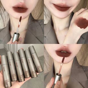 正品秋冬欧美风奶茶裸色系哑光雾面唇釉奶咖色吃土色女小众学生党