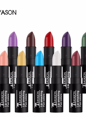 正品黑色口红纯黑色姨妈色亚光不沾杯不易脱色红色烂番茄色唇膏学