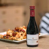 买5赠1 欧盟餐酒 1支 法国原瓶进口阿里那男爵半干红葡萄酒 250ml