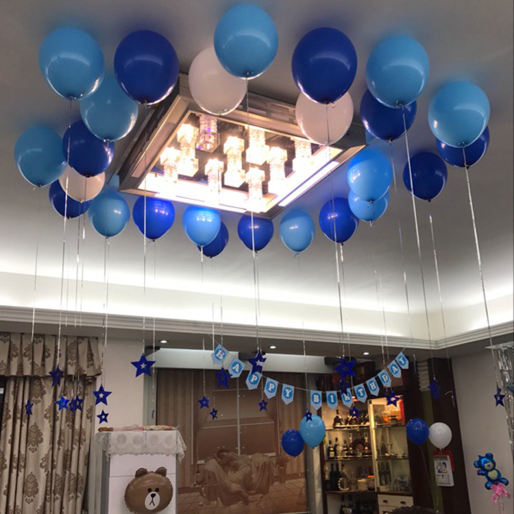 雨丝亮片心形吊坠气球婚礼生日派对店庆开业珠光气球装饰结婚布置