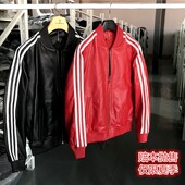 真皮皮衣男女同款 桑尼开仓抛售 全皮螺纹头层绵羊皮三条杠无破版