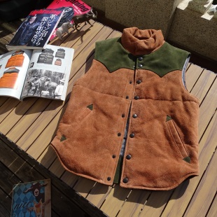 真皮夹棉百搭经典 外贸出口日版 男女通穿 赔本抛售 保暖棉马甲