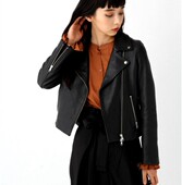 显瘦短款 头层绵羊皮修身 斜拉机车真皮皮衣女 出日本新款 软嫩Q弹