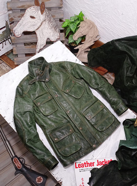 植鞣蜡染无涂绿色小幼马皮【5折首推】M65美式猎装