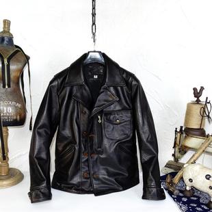加州小熊日系复古真皮皮衣男机车夹克 Rider 细润胎牛皮 Helix