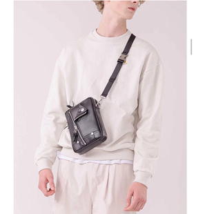 【代工出日】孟加拉进口牛皮头层真皮机车包单肩包斜挎包腰包2way