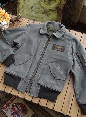 浅蓝灰色磨砂仅63件【高腰肥廓欧版45P】美国磨砂牛皮复古软糯