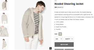 土耳其进口原生态羊皮毛一体连帽款 3折预 3631刀