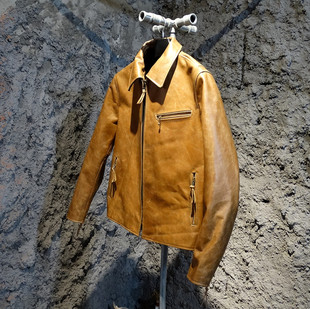 桑尼福利秒杀 1940s真皮皮衣 油蜡老牛皮咔叽皮夹克Classic