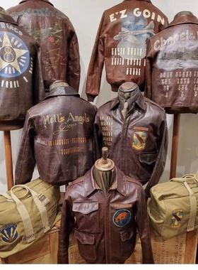 3折【战损Hell's Angels】手作破坏性残损补丁线迹地狱天使马皮A2