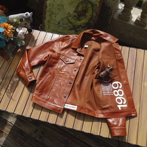 【无里衬】水洗手工做旧全粒面牛皮代工出口原版美式西部牛仔