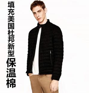 夹棉保暖！代工出口贵品头层绵羊皮真皮皮衣男填充新型保温棉