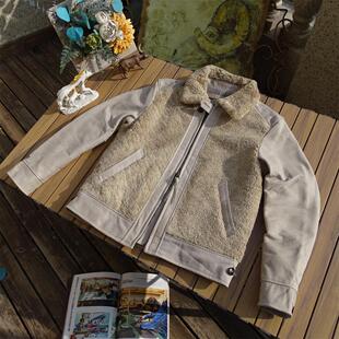 仅78件 原生态羊皮毛一体意产油蜡牛皮美产康玛尔拉链 北极熊