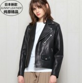 日本贸易公司新款 意大利油蜡绵羊皮美国IDEAL五金真皮皮衣女