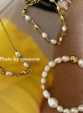 WXL同款法式巴洛克异形珍珠项链