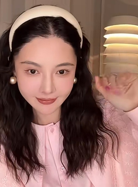 新款MONA张绮贤同款大珍珠耳环高级感S925银针棉花珍珠耳钉耳饰女