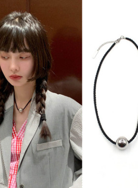 珠子小众设计感锁骨链张绮贤同款