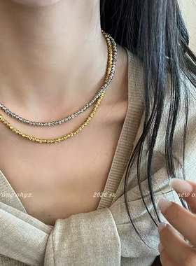 网红欧阳同款轻奢项链女小众高级感锁骨链2026新款冷淡风颈链潮