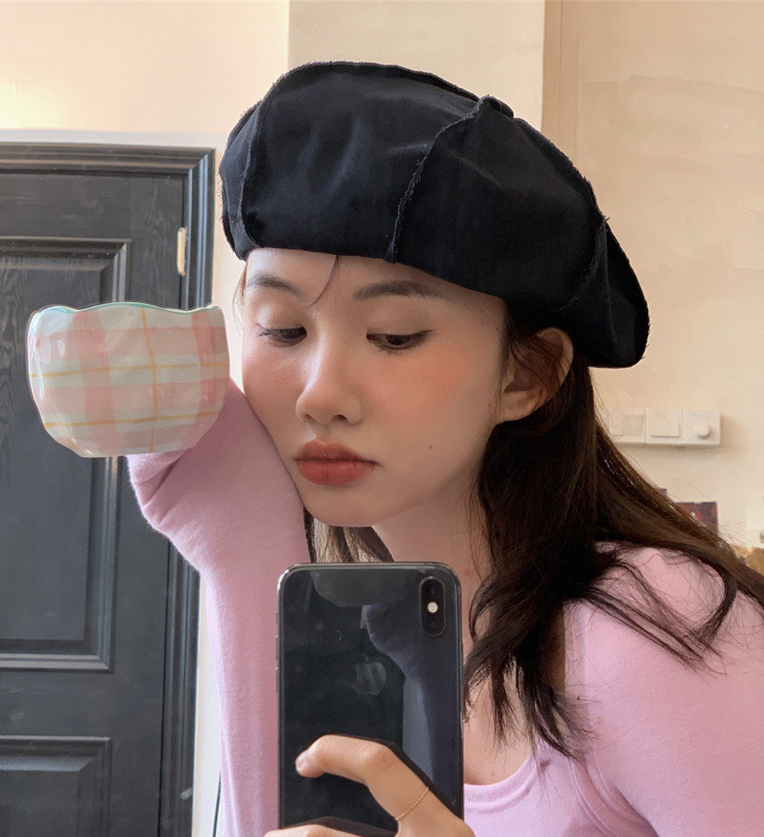 【一顶黑色贝雷帽】百搭时髦显脸小云朵帽网红凹造型时尚画家帽潮,服饰配件/皮带/帽子/围巾,帽子,淘宝优惠券,粉丝福利购,淘宝优惠卷