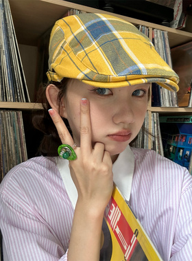 白昼小熊同款帽子辣妹多巴胺穿搭