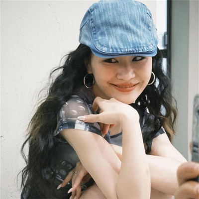千禧感辣妹金靖同款牛仔前进帽女