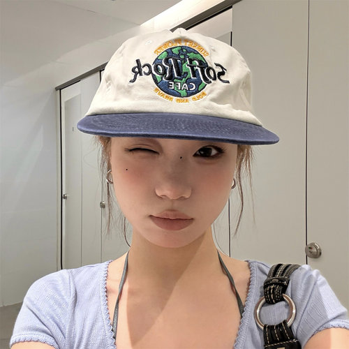 美式重工刺绣SoftRock平檐帽潮