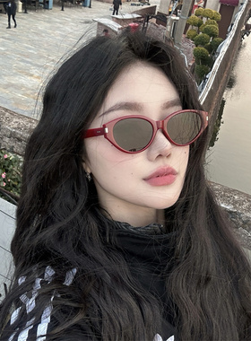 甜酷潮女百搭显脸小猫眼墨镜Y2K