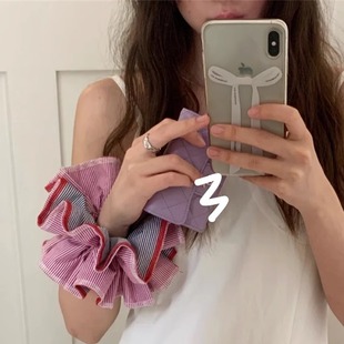 【浮夸发圈】绝美小众设计波点大肠发圈白昼小熊同款条纹绑发头饰